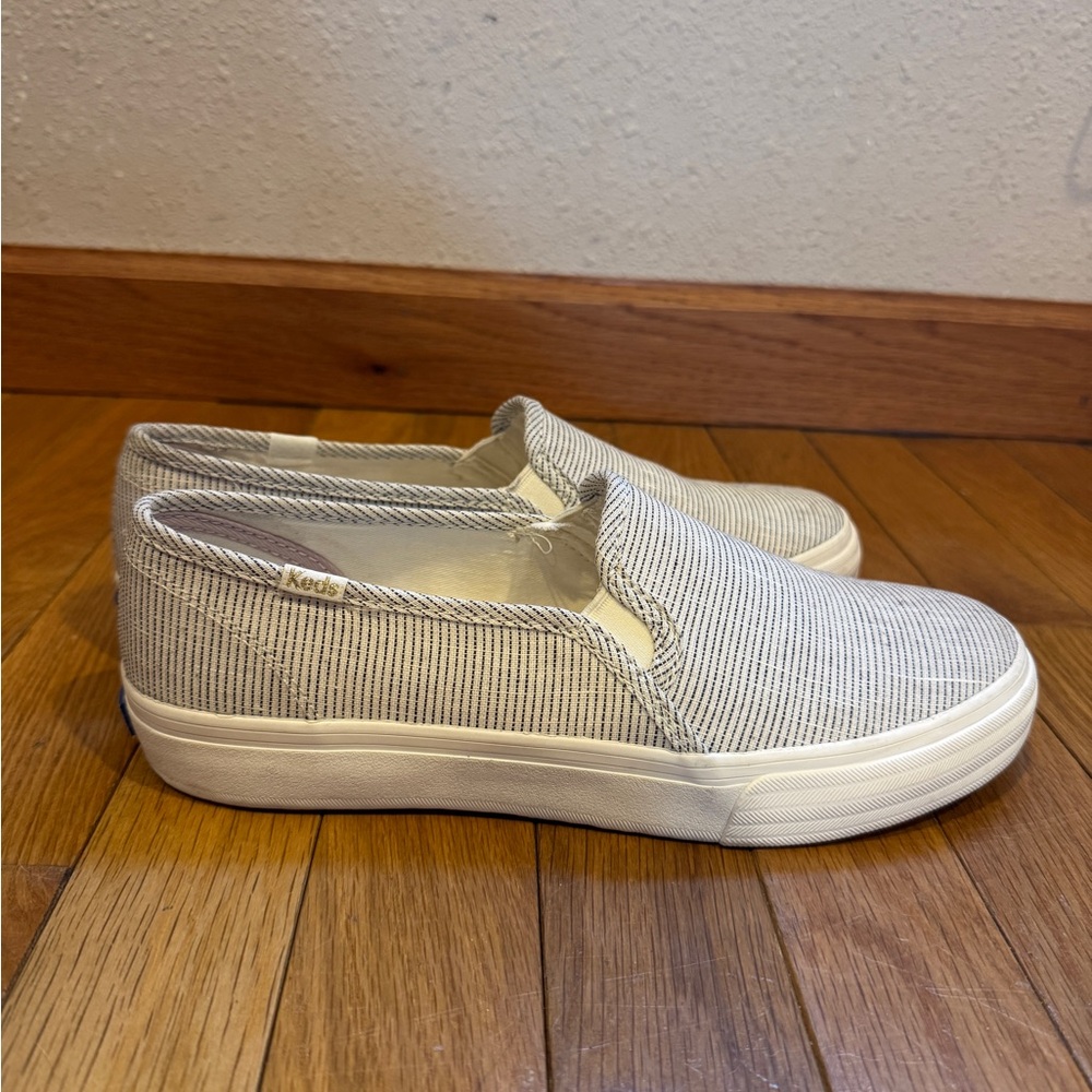 Keds Women's Striped Slip-On Sneakers - Gray - Size 8